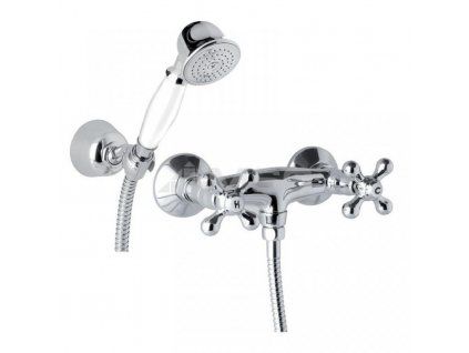 Viktorie - Retro baterie sprchová nástěnná 100 mm s RETRO příslušenstvím (CBL601A) | czkoupelna