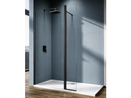 Walk-In Easy plus black sprchová zástěna 90+50x200 cm