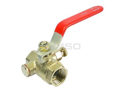 Kohout kulový kovaný, s odvodněním, voda, FxF, 6/4"