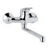 SONÁTA - Baterie dřezová nástěnná 100 mm s ramínkem plochým rovným - 160 mm, kartuše 40 mm tříkroková (CB302A02N) | czkoupelna