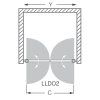 Sprchové dveře jednokřídlé 100 cm LLDO1 nákres