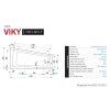 Santech VANA VIKY 150 x 80 cm (Varianta Pravá)