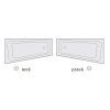 Santech VANA VIKY 150 x 80 cm (Varianta Pravá)