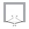 Komfort T2 110 - sprchové dvoukřídlé dveře 106-110,5 cm nákres