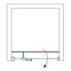 LINE 120 jednokřídlé sprchové dveře nakres