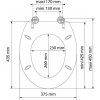 Wc sedátko Asia MDF se zpomalovacím mechanismem SOFT-CLOSE nákres