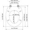 WC sedátko Solid Wood 80124  se zpomalovacím mechanismem SOFT-CLOSE nakres