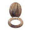 WC sedátko Solid Wood 80124  se zpomalovacím mechanismem SOFT-CLOSE otevřené