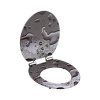 WC sedátko Grey Steel 80123  se zpomalovacím mechanismem SOFT-CLOSE otevřené