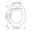WC prkénko Duroplast Soft Close Stone 82374 nakres