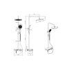 technciky nakresKielle Aura Sprchový set s termostatem 260 mm, 3 proudy, černá
