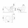 WC komplet pro sádrokarton s příslušenstvím, MM02SET WC mísa nakres