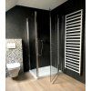 Luxury kombi 90x90x190 cm - čtvercová sprchová zástěna otevřené dveře