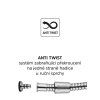 Sprchová hadice bílá, lesklá 150 cm, systém zabraňující překroucení, CB111Wanti twist