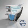 Závěsné WC ARCO TORNADO s FLAT sedátkem Soft-close řez